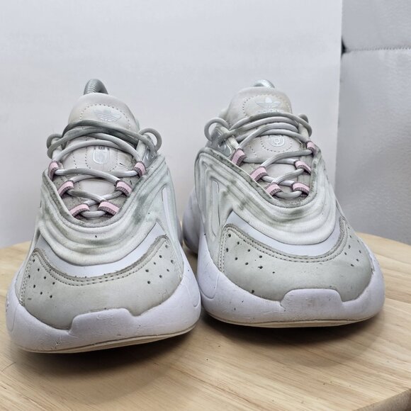 Size 7 - adidas Originals Womens Ozelia W Grey Reflective Casual Shoes GW0612 - Picture 2 of 9